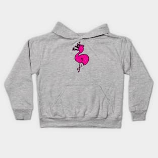 Edward the Stylish Flamingo Kids Hoodie